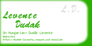 levente dudak business card