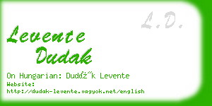 levente dudak business card